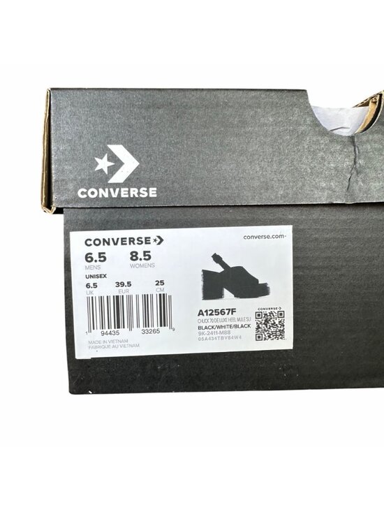 ⭐Converse Chuck 70 De Luxe Heel Platform Sz 6.5 Men\'s shoes Sandal Black A12567F main image 4